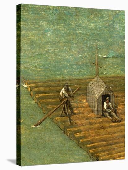 Raft detail from Tower of Babel, 1563-Pieter the Elder Bruegel-Stretched Canvas