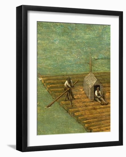 Raft detail from Tower of Babel, 1563-Pieter the Elder Bruegel-Framed Giclee Print