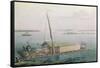 Raft, Guayaquil River, Voyages Aux Regions Equinoxiales du Nouveau Continent-Pierre Antoine Marchais-Framed Stretched Canvas