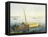 Raft on Guayaquil River, Ecuador-Alexander Von Humboldt-Framed Stretched Canvas