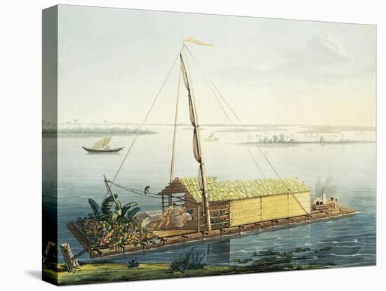 Raft on Guayaquil River, Ecuador-Alexander Von Humboldt-Stretched Canvas