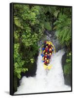 Raft, Tutea's Falls, Okere River, near Rotorua, New Zealand-David Wall-Framed Photographic Print