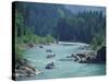 Rafters Along the Middle Fork of the Flathead River, Glacier National Park, Montana, USA-Jamie & Judy Wild-Stretched Canvas