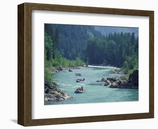 Rafters Along the Middle Fork of the Flathead River, Glacier National Park, Montana, USA-Jamie & Judy Wild-Framed Photographic Print