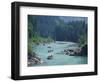Rafters Along the Middle Fork of the Flathead River, Glacier National Park, Montana, USA-Jamie & Judy Wild-Framed Photographic Print