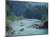 Rafters Along the Middle Fork of the Flathead River, Glacier National Park, Montana, USA-Jamie & Judy Wild-Mounted Photographic Print