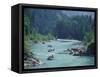 Rafters Along the Middle Fork of the Flathead River, Glacier National Park, Montana, USA-Jamie & Judy Wild-Framed Stretched Canvas