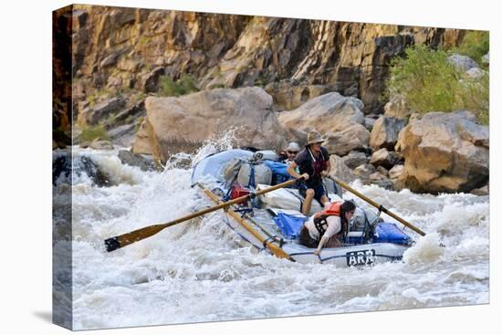 Rafters Going Through Rapids, Grand Canyon National Park, Arizona, USA-Matt Freedman-Stretched Canvas