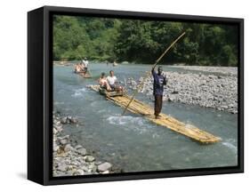 Rafting on Rio Grande, Port Antonio, Jamaica, West Indies, Central America-Sergio Pitamitz-Framed Stretched Canvas