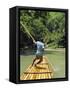 Rafting on the Martha Brae River, Jamaica, Caribbean, West Indies-Robert Harding-Framed Stretched Canvas