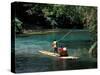 Rafting on the Martha Brae River, Jamaica, Caribbean-Greg Johnston-Stretched Canvas