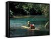 Rafting on the Martha Brae River, Jamaica, Caribbean-Greg Johnston-Framed Stretched Canvas