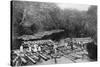 Rafts on the Tebicuary-Mi River, Paraguay, 1911-null-Stretched Canvas