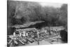 Rafts on the Tebicuary-Mi River, Paraguay, 1911-null-Stretched Canvas