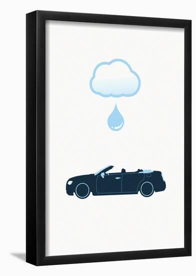 Rag Top Water Drop-null-Framed Poster