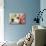 Ragdoll Seal Kitten Amongst Flowers-null-Stretched Canvas displayed on a wall