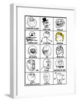 Rage Comics Chart Meme Poster-null-Framed Poster