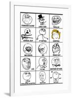 Rage Comics Chart Meme Poster-null-Framed Poster