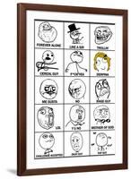 Rage Comics Chart Meme-null-Framed Art Print