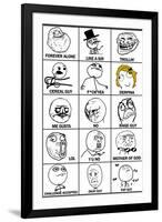 Rage Comics Chart Meme-null-Framed Art Print