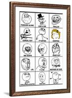 Rage Comics Chart Meme-null-Framed Art Print