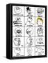 Rage Comics Chart-null-Framed Stretched Canvas