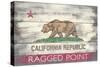 Ragged Point, California - California State Flag - Barnwood Painting-Lantern Press-Stretched Canvas