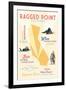 Ragged Point, California - Typography and Icons-Lantern Press-Framed Art Print