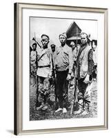 Ragged Soldiers of the Bolshevik Army, 1917-null-Framed Photographic Print