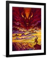 Raging Buffalo-Bill Bell-Framed Premium Giclee Print