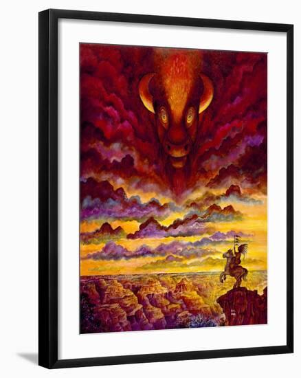 Raging Buffalo-Bill Bell-Framed Giclee Print