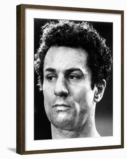 Raging Bull by Martin Scorsese with Robert by Niro, 1980 (b/w photo)-null-Framed Photo