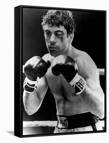 Raging Bull by Martin Scorsese with Robert by Niro, 1980 (b/w photo)-null-Framed Stretched Canvas