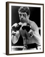 Raging Bull by Martin Scorsese with Robert by Niro, 1980 (b/w photo)-null-Framed Photo