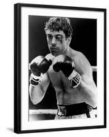 Raging Bull by Martin Scorsese with Robert by Niro, 1980 (b/w photo)-null-Framed Photo