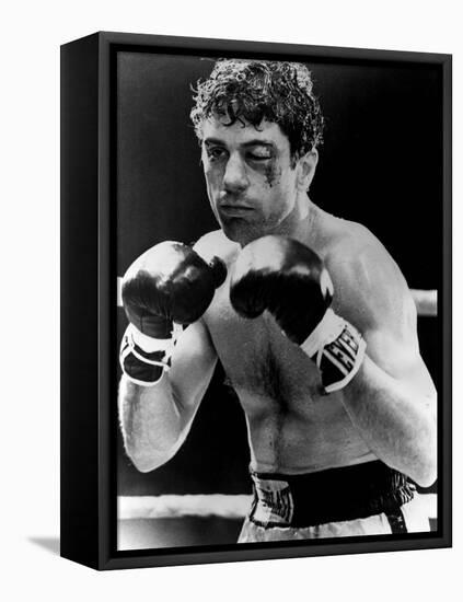 Raging Bull by Martin Scorsese with Robert by Niro, 1980 (b/w photo)-null-Framed Stretched Canvas