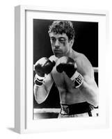 Raging Bull by Martin Scorsese with Robert by Niro, 1980 (b/w photo)-null-Framed Photo