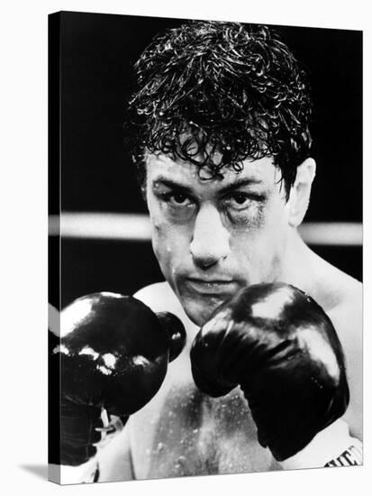 Raging Bull by Martin Scorsese with Robert by Niro, 1980 (b/w photo)-null-Stretched Canvas