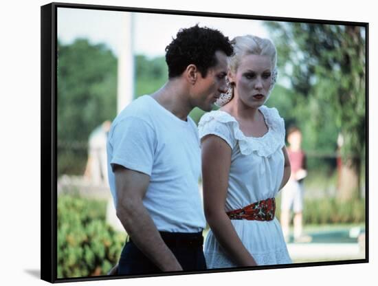 Raging Bull by Martin Scorsese with Robert by Niro and Cathy Moriarty, 1980 (photo)-null-Framed Stretched Canvas