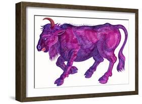 Raging Bull Taurus, 1996-Jane Tattersfield-Framed Giclee Print