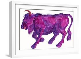 Raging Bull Taurus, 1996-Jane Tattersfield-Framed Giclee Print