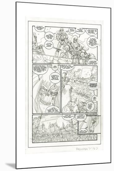 Ragnarok Issue No. 9: The Games of Life and Death - Pencils for Page 9-Walter Simonson-Mounted Poster