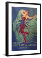 Ragno Azzurro (The Blue Spider)-Leopoldo Metlicovitz-Framed Art Print