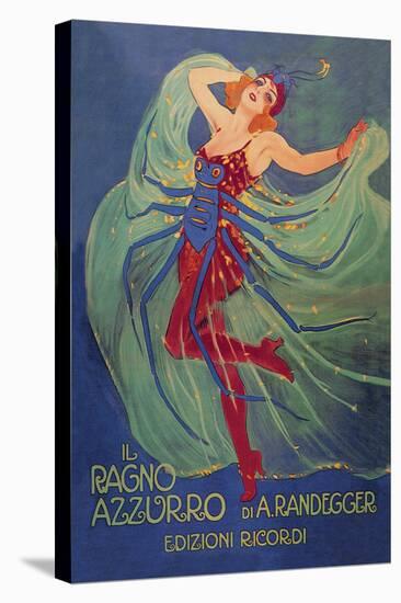 Ragno Azzurro (The Blue Spider)-Leopoldo Metlicovitz-Stretched Canvas