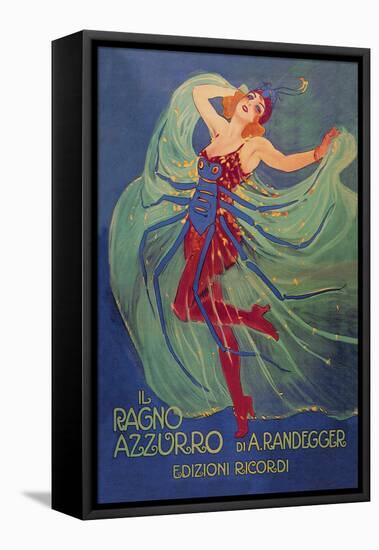 Ragno Azzurro (The Blue Spider)-Leopoldo Metlicovitz-Framed Stretched Canvas