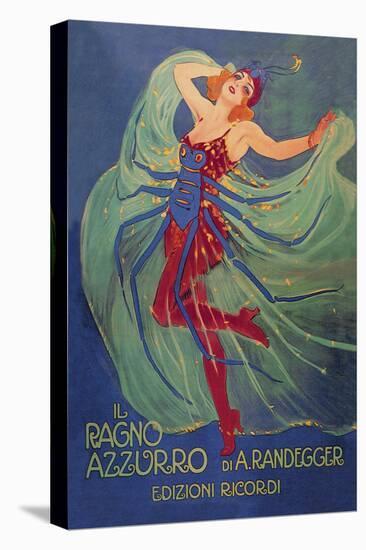 Ragno Azzurro (The Blue Spider)-Leopoldo Metlicovitz-Stretched Canvas