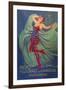 Ragno Azzurro (The Blue Spider)-Leopoldo Metlicovitz-Framed Art Print