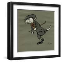 Rags the Dog Wearing Fancy Dress-Cecil Aldin-Framed Art Print