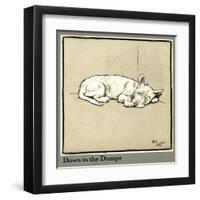 Rags the Puppy Skulking in a Corner-Cecil Aldin-Framed Art Print