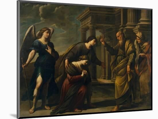 Raguel's Blessing of Her Daughter Sarah before Leaving Ecbatana with Tobias, C. 1640-Andrea Vaccaro-Mounted Giclee Print